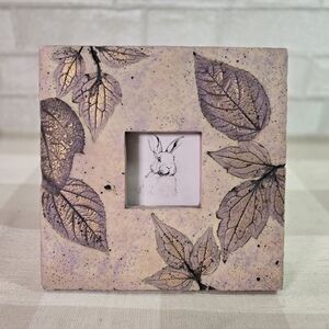 Purple Stone Leaves Square Picture Frame
